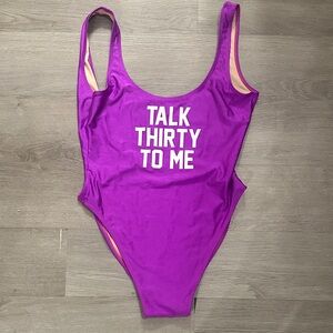 Hot Purple Graphic Women's Swimsuit
